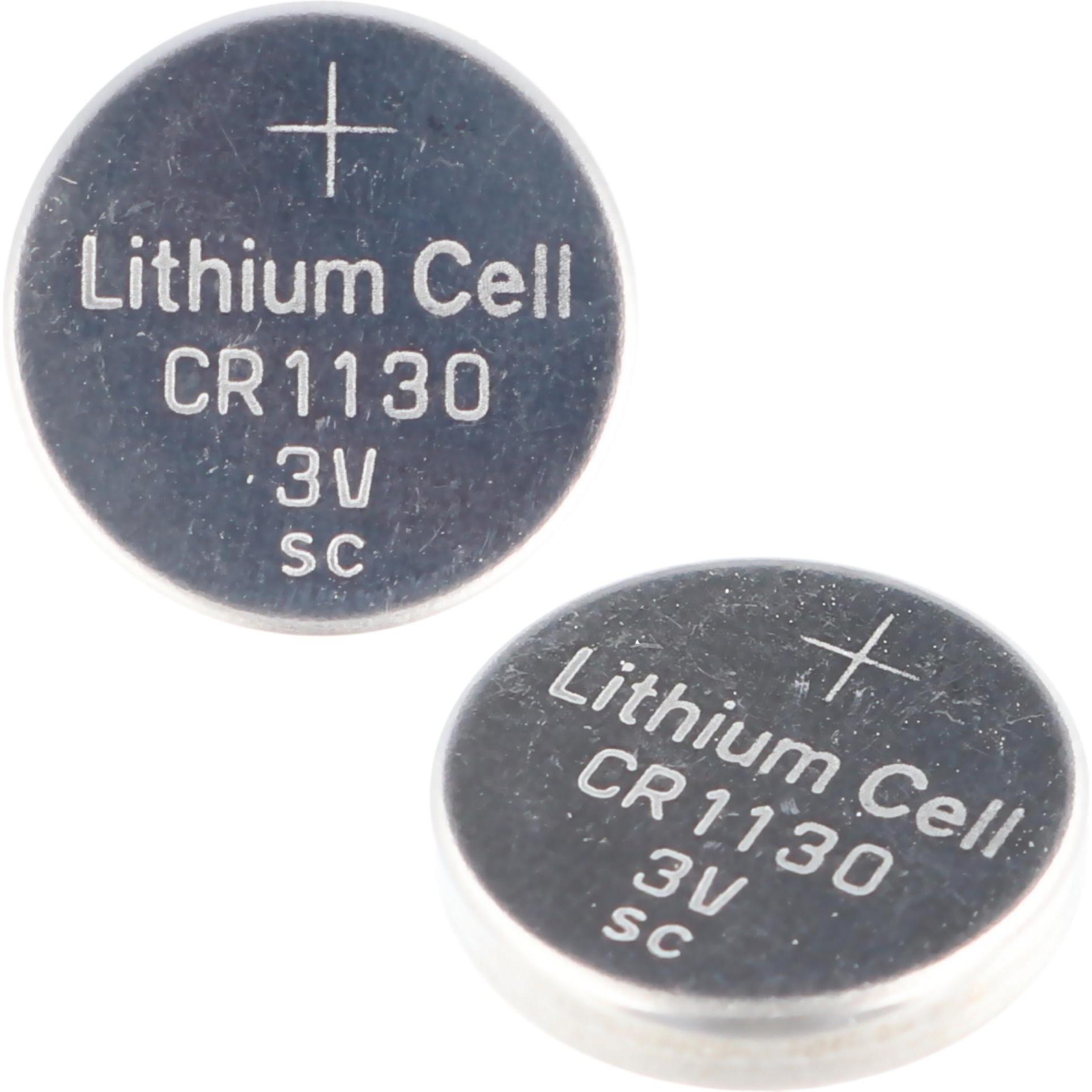 AccuCell CR1130 Lithium Batterie 3,0 Volt Battery CR1130 3Volt 2 Stück (70 mAh), Batterien + Akkus