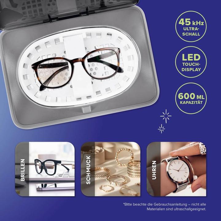 Actual product image LichterBlitz Lichterblitz Ultraschallreiniger 50 W, Grau/Schwarz (45 kHz, 0.60 l)