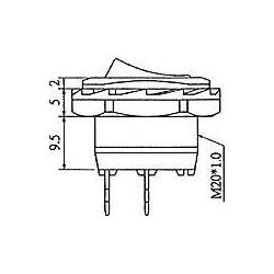 Thumbnail - Velleman Power Rocker Switch 5A-250V Spdt On-Off-On, Taster + Schalter