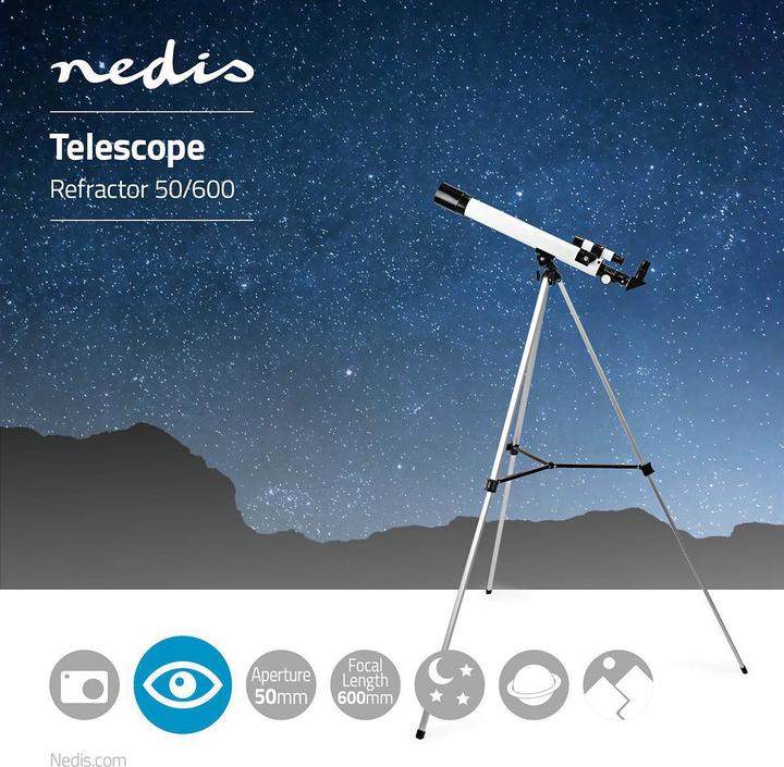 Actual product image Nedis Telescope| Aperture 50 mm| Focal length 600| Finderscope 5 x 24| max