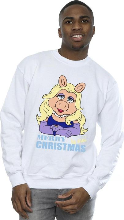 Actual product image Disney Mens Muppets Miss Piggy Queen of Holidays Sweatshirt (3XL)
