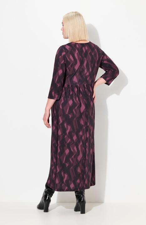 Produktbild Ulla Popken Jerseykleid, A-Linie, Alloverprint (62)