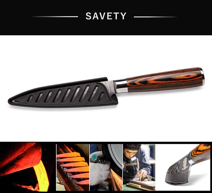 Produktbild Wolfblood Damastmesser (13 cm)