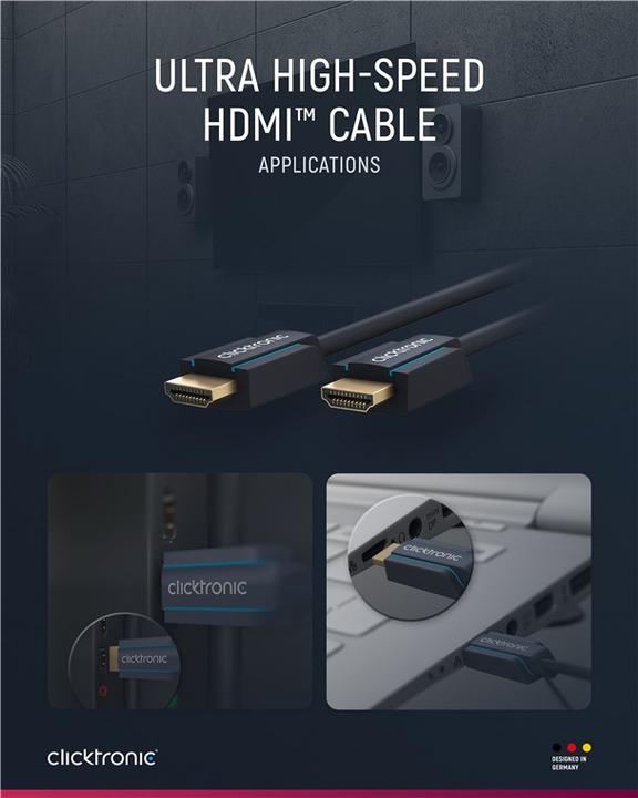 Actual product image clicktronic Ultra High Speed HDMI Cable (0.50 m, HDMI, 2.1)