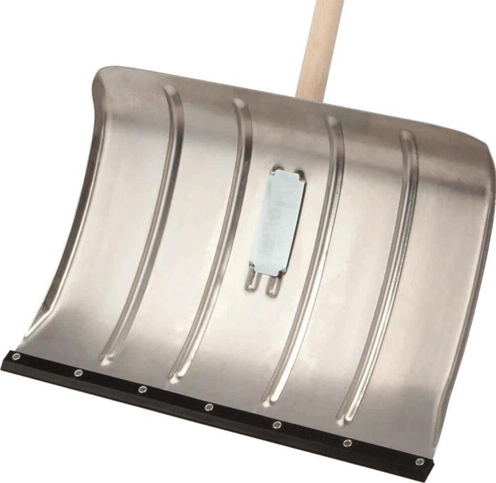 Actual product image Freund Victoria Snowplough, made of aluminium in silver, handle made of wood, working width 50 cm, with whisper