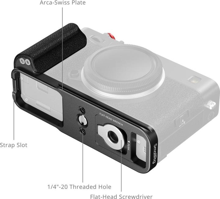 Immagine prodotto SmallRig L-Winkel mit Silikongriff für X-E5 (Piastra di aggancio rapido)