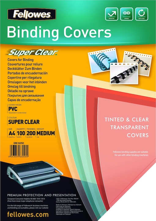 Produktbild Fellowes PVC Deckblätter (A4, 150 Mikron)