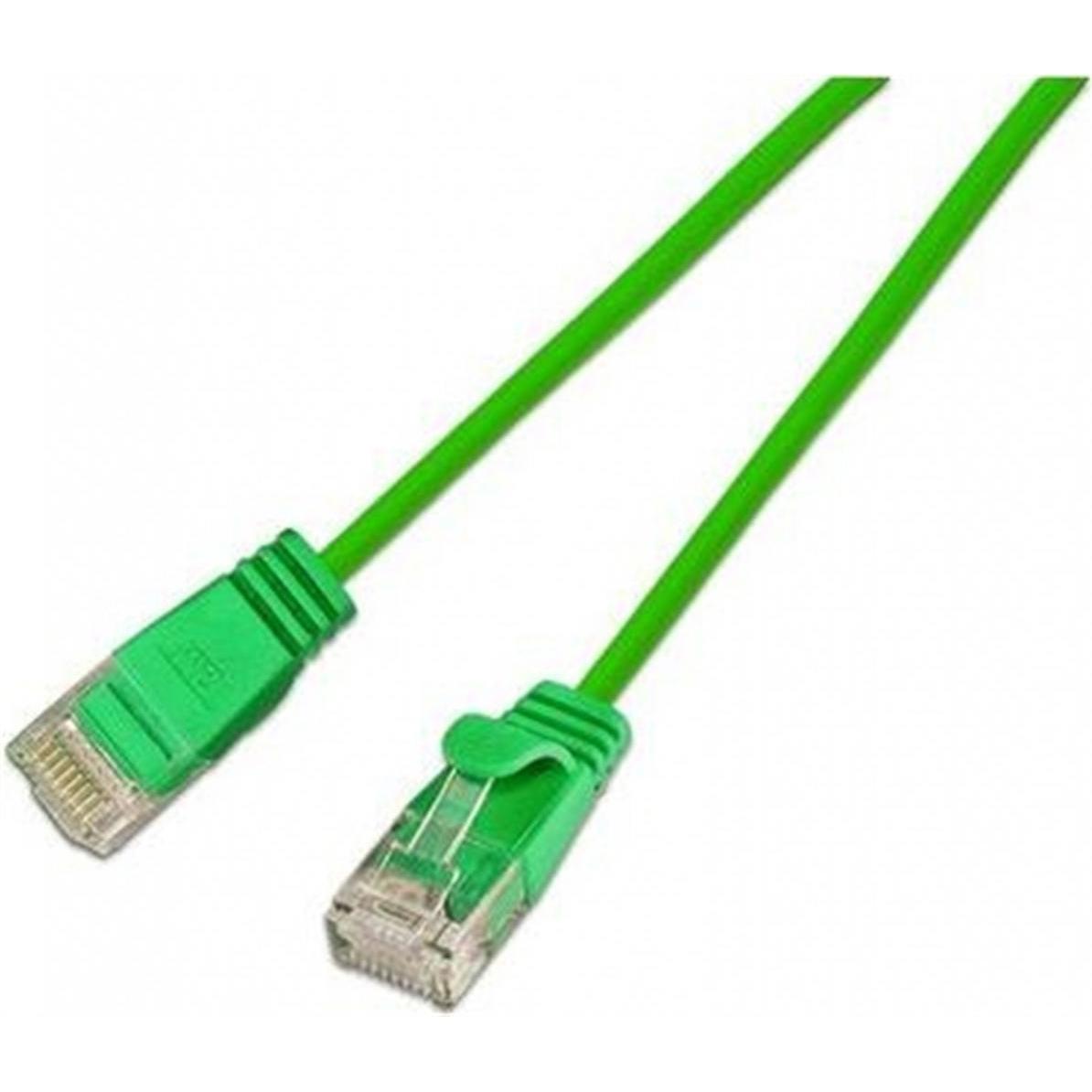 Wirewin Slim Patchkabel: UTP, 10m, grün (U/UTP, CAT6, 10 m), Netzwerkkabel