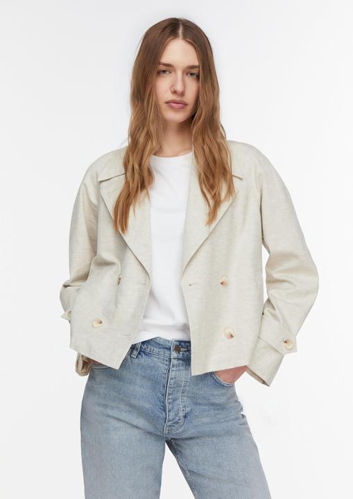 Actual product image Comma Baumwoll-Leinen-Melange-Trenchjacke (40)