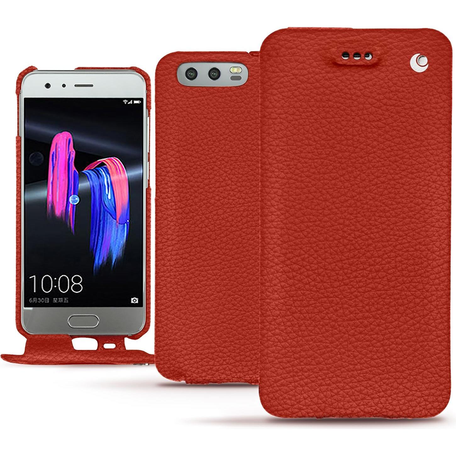 Noreve Lederschutzhülle vertikal (Honor 9), Smartphone Hülle, Orange