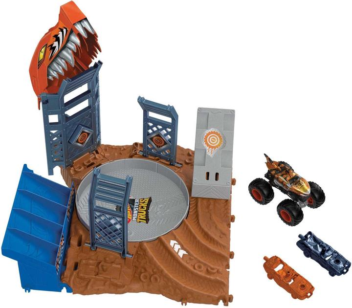 Produktbild Hot Wheels Monster Trucks Arena World: Semi-Finals Asst - Tiger Shark's Spin Out Frenzy