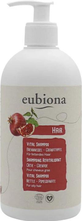 Produktbild Eubiona Hair Shampoo Vital Brennessel Granatapfel Bio Refill (500 ml, Flüssiges Shampoo)