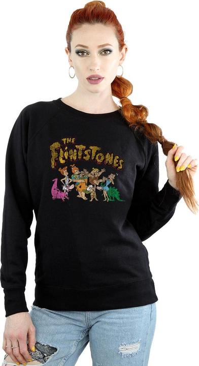Actual product image The Flintstones Womens/Ladies Group Distressed Sweatshirt (XL)