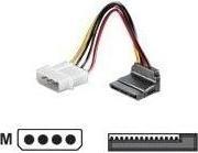 Actual product image Roline Adapter cable 4 pin HDD / SATA, angled (10 cm)