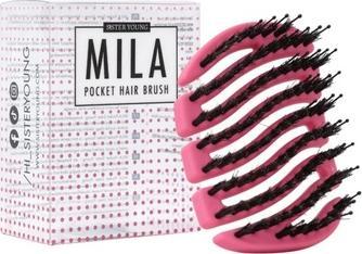 Sister Young Mila Pocket Fuchsia Bv - Mini Brush With Boar Bristles In Fuchsia