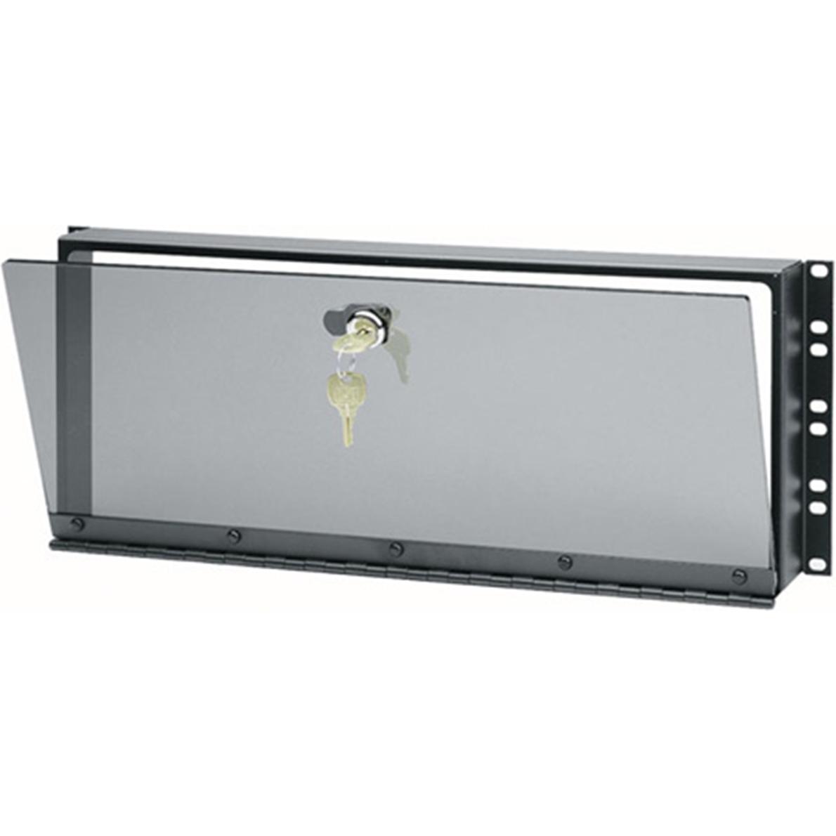 Middle Atlantic SECL-4 Rack Zubehör Sicherheitsabdeckplatte, Serverschrank Zubehör, Schwarz
