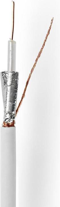 Image du produit Nedis Câble d'antenne en rouleau RG59U 75 Ohm Double blindage ECA 100.0 m Coax PVC Blanc Rouleau (75 dB, Câble d'antenne)