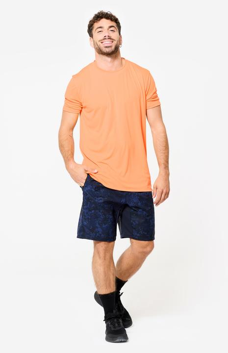 Immagine prodotto Domyos Men's Short-Sleeved Crew Neck Breathable Fitness T-Shirt - Orange (L)