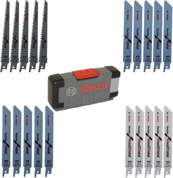 Actual product image Bosch Professional Zubehör 20-piece reciprocating saw blade set Wood and Metal