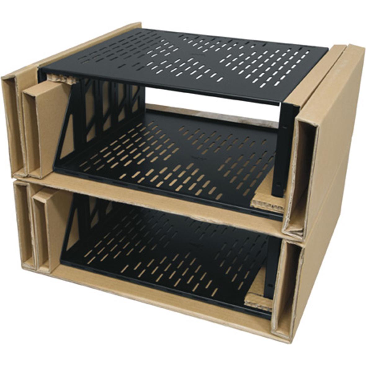 Thumbnail - Middle Atlantic U4V-4 Rack Zubehör Regalboden, Serverschrank Zubehör, Schwarz