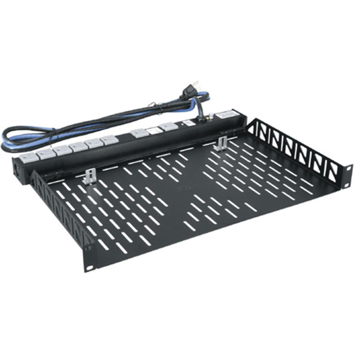 Middle Atlantic U1V-4 Rack Zubehör Regalboden, Serverschrank Zubehör, Schwarz