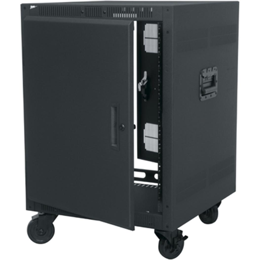 Middle Atlantic PTRK-14 Rack 14U Freistehendes Gestell (14 HE, 19 Zoll Rack), Serverschrank, Schwarz