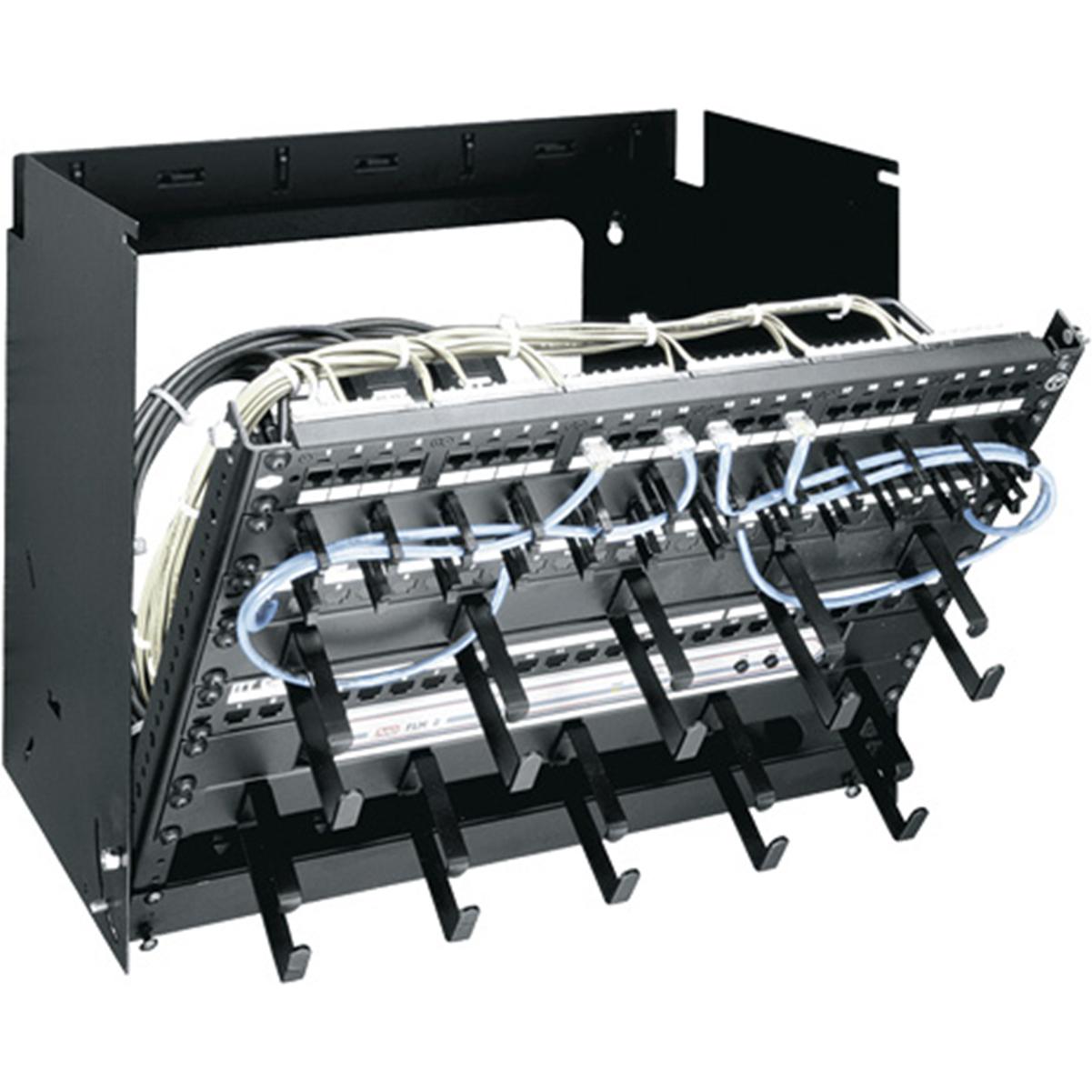 Middle Atlantic PPM-8-18 Rack 8U Wandmontiertes Regal (8 HE), Serverschrank, Schwarz