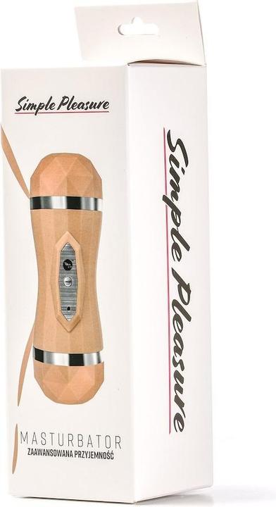 Productafbeelding Simply Pleasure Doppelseitiger Vagina-Mund-Masturbator, Beige