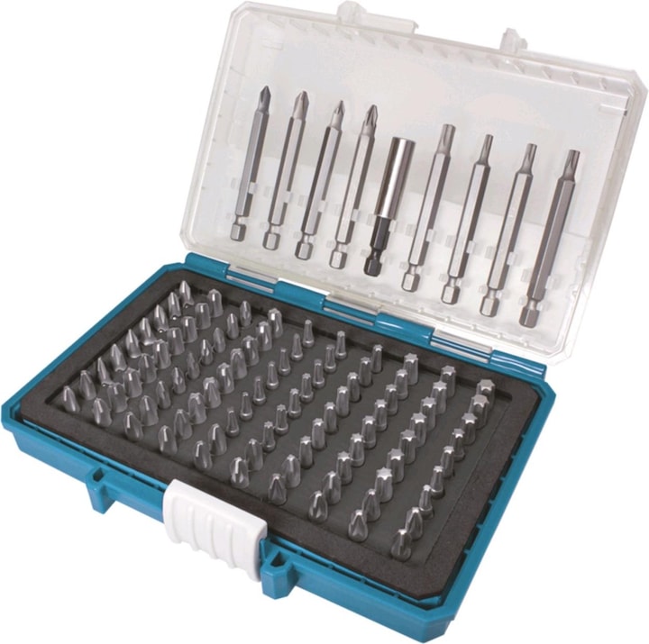 Makita Bit ingesteld (Zeskantbus TX M15, Zeskantbus TX M20, Zeskantbus TX M30, Kruis Phillips PH M1, Phillips kruis PH M2, Zeskantbus TX M25, Zeskantbus TX M40, Kruis Pozidriv PZ M1, Kruis Pozidriv PZ M2, Phillips kruis PH M3, Kruis Pozidriv PZ M3, Kruis Pozidriv PZ 1/6", Kruis Pozidriv PZ 2/5", Zeskantige inbus TX 10/5")
