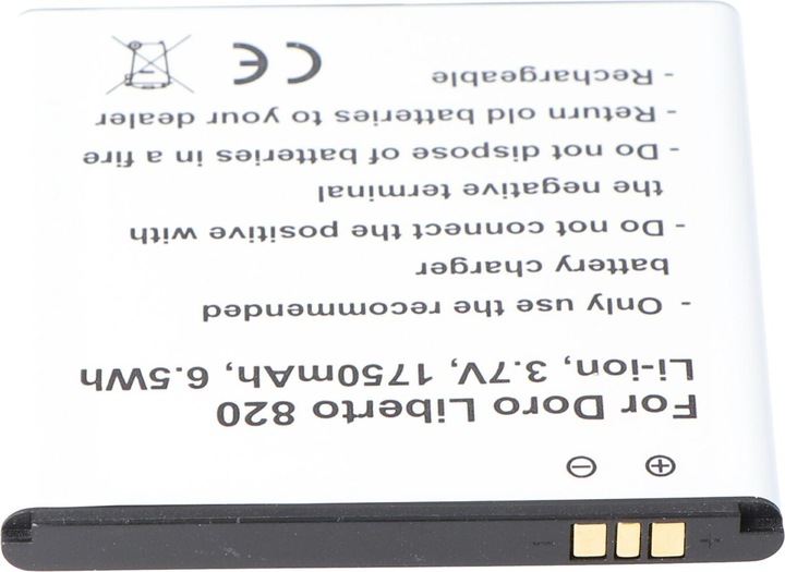 Actual product image AccuCell Doro Liberto 820 Battery DBJ-1900A