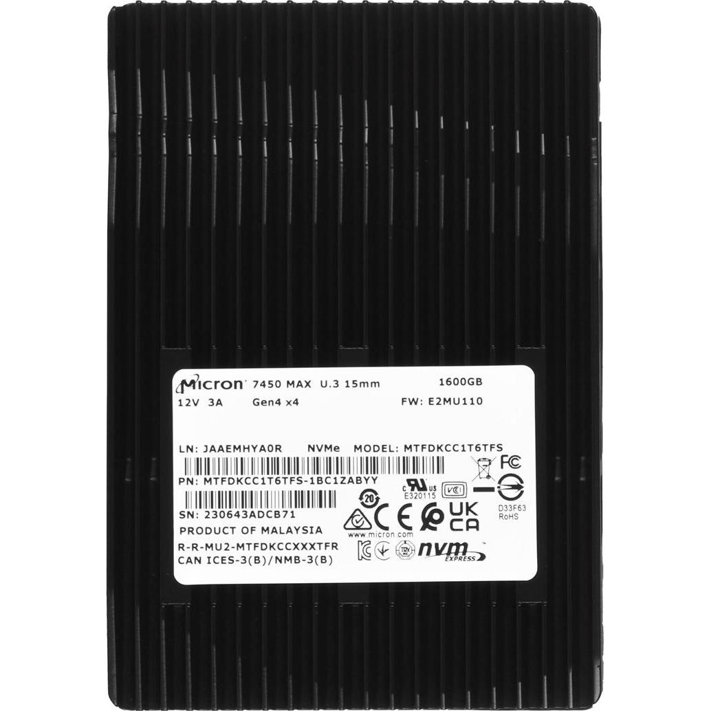 Thumbnail - Micron 7450 MAX NVMe U.3 SSD (1600 GB, 2.5"), SSD