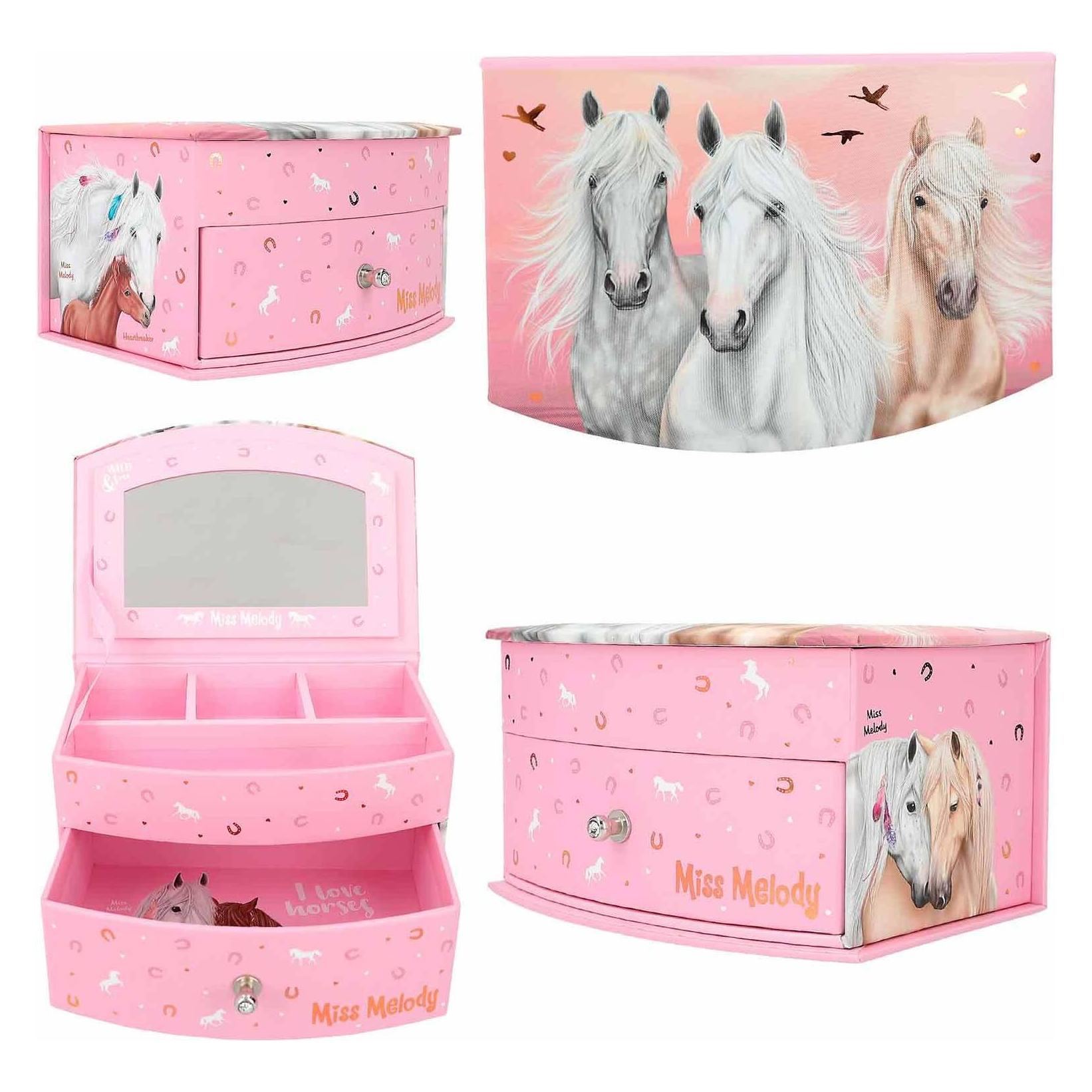 Depesche, Uhrenbox + Schmuckaufbewahrung, Miss Melody - Jewellery Box - Sundown - (0412404), Pink