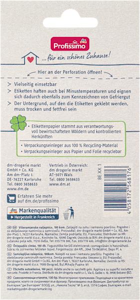 Produktbild dm Profissimo Klebeetiketten