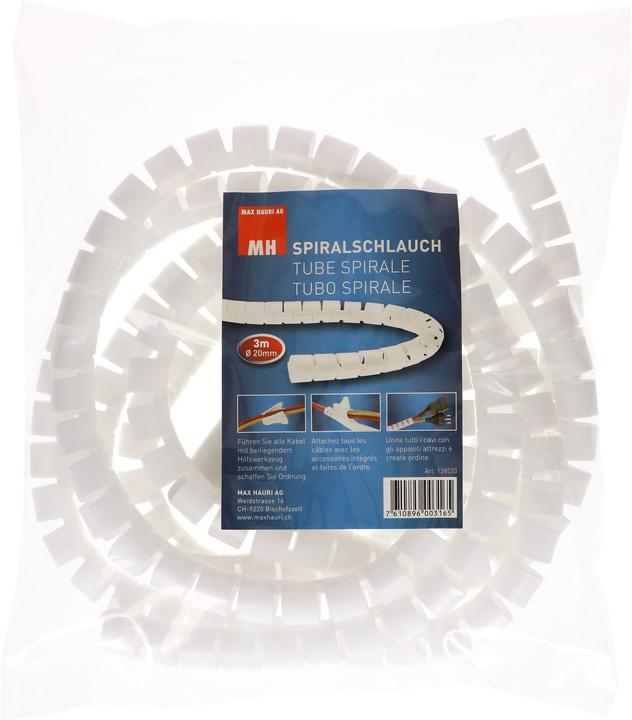 Actual product image Max Hauri Cable Home cable management set: small box + safety line + spiral conduit
