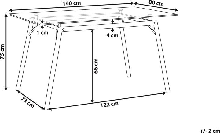 Produktbild Beliani Kamina (140 x 80 x 75 cm)