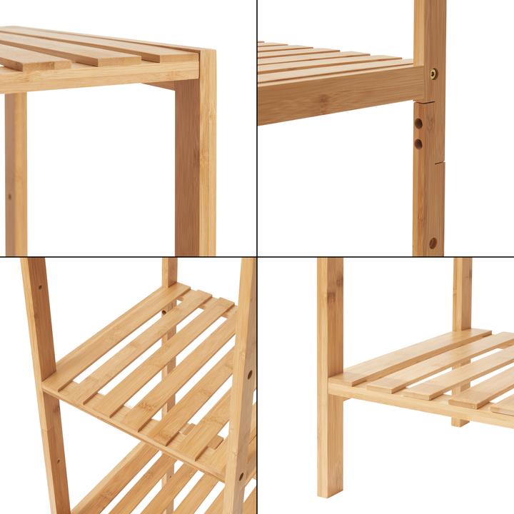 Actual product image En.Casa Standregal Lierne 140x33x34 cm Bambus Natur (33 x 34 x 140 cm)