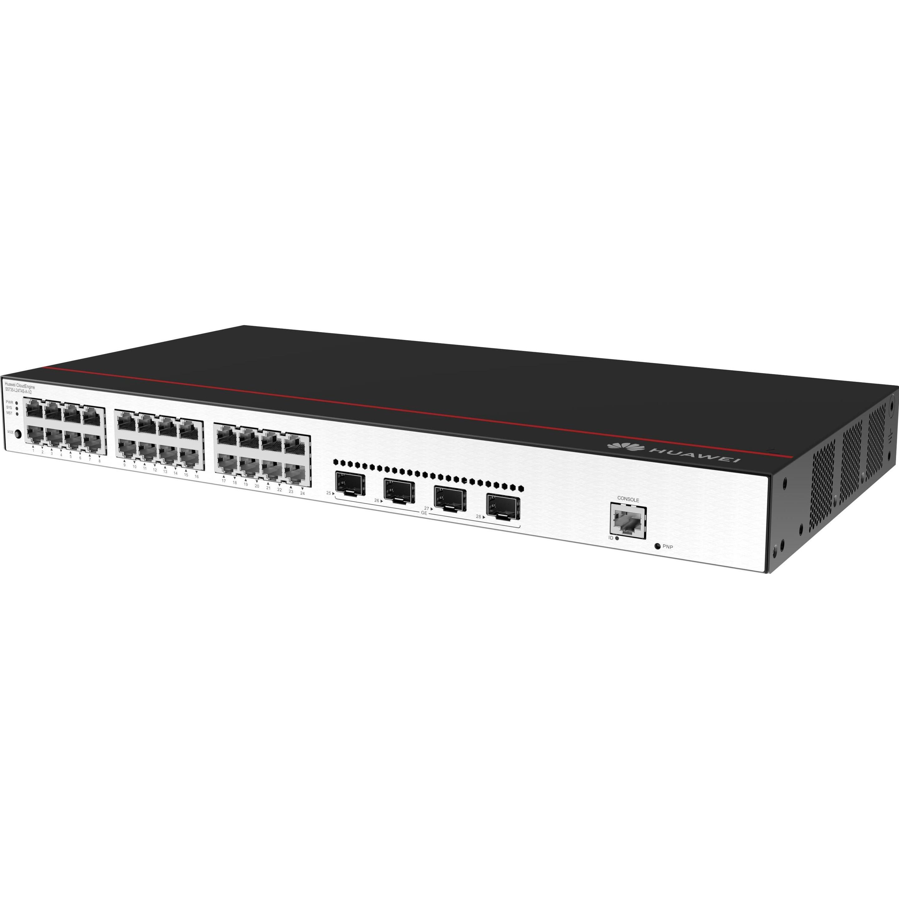 Huawei S5735-L24T4S-A-V2 /100/1000BASE-T Ports 4xGE SFP Ports AC Power (28 Ports), Netzwerk Switch