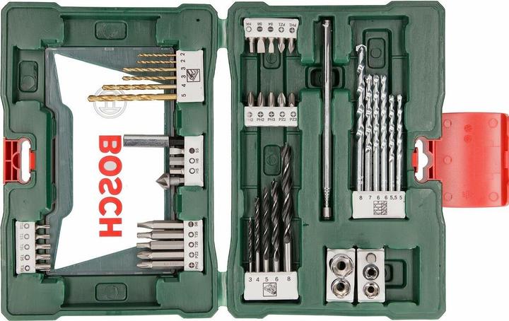 Produktbild Bosch Zubehör V-Line TiN-Bohrer- und Bit-Set (Innensechskant, Kreuz Pozidriv PZ, Schraubschlitz)