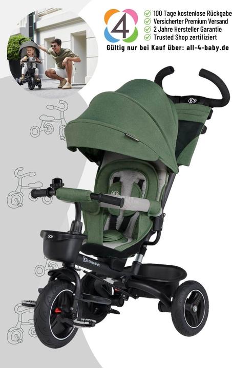 Actual product image KinderKraft Spinstep tricycle Pastel green