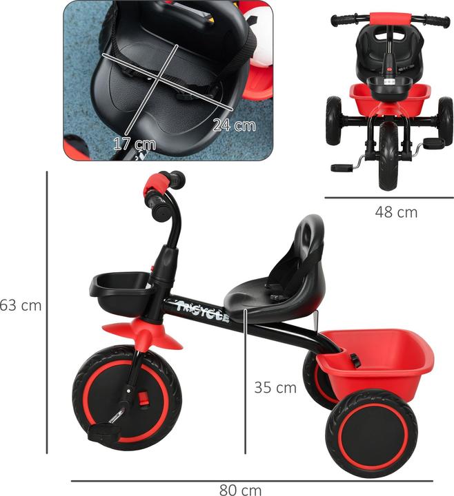 Image du produit Aiyaplay Tricycle pour enfants avec panier arrière