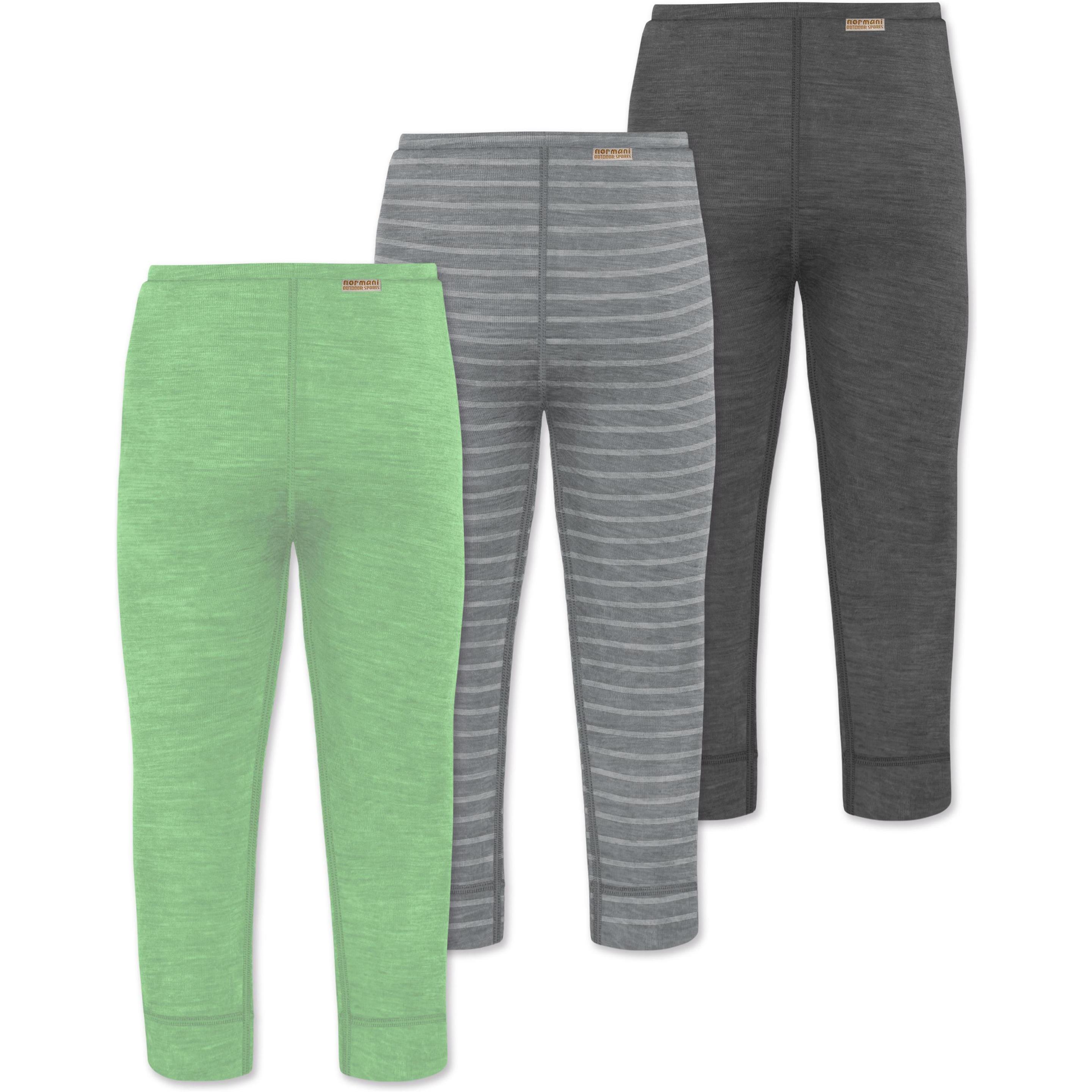 Thumbnail - Normani, Herren, Funktionsunterhose, 3er Pack Baby Merino Hose Unterhose „Tihoi" - 9509 (62), Grau, 62