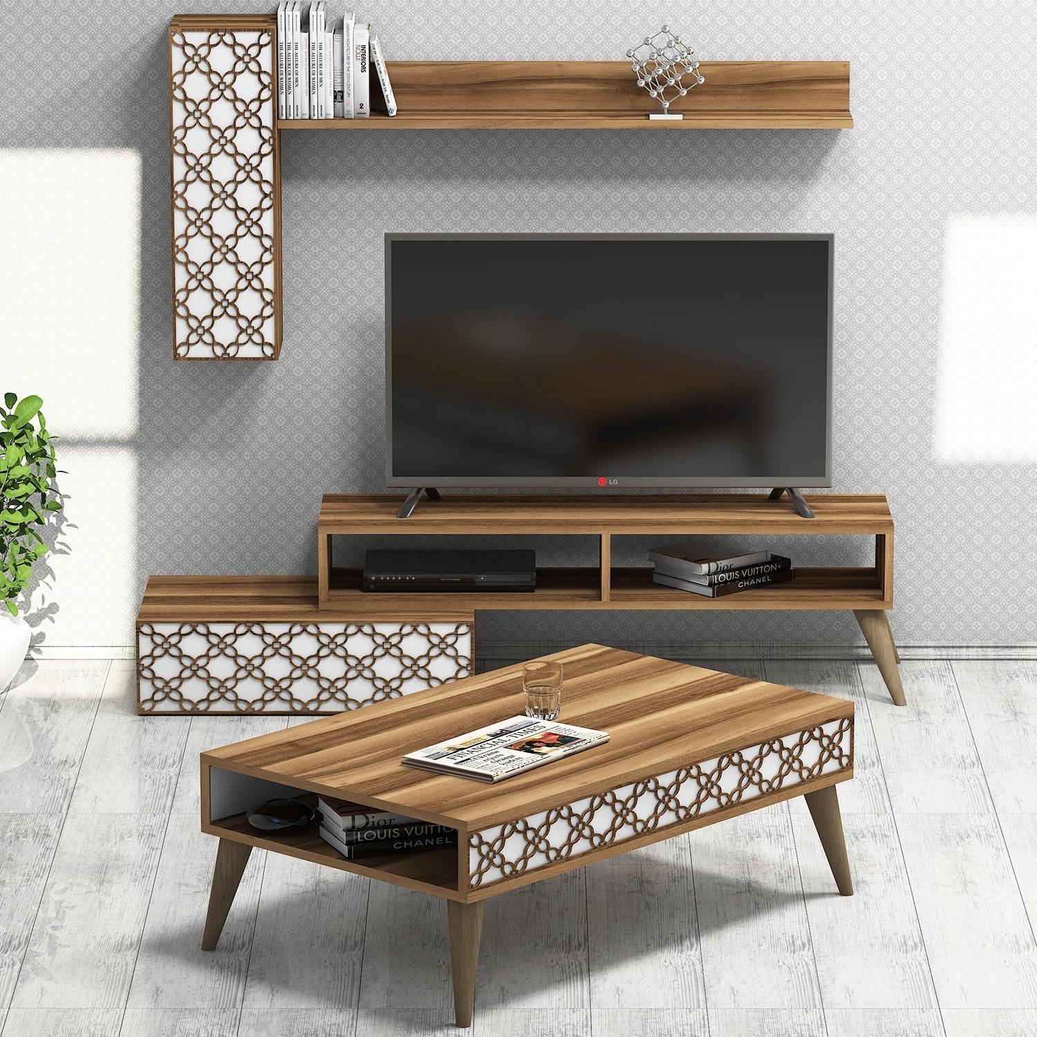 Thumbnail - Hanah Home, Wohnwand, Jovanni (140 x 22 x 70 cm)