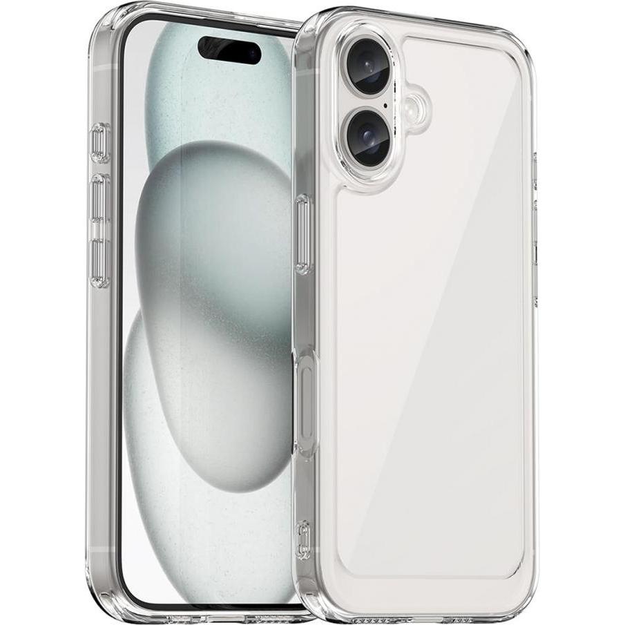Hurtel Outer Space Case with Gel Frame for iPhone 16 Plus - Clear (Apple iPhone 16 Plus), Smartphone Hülle, Transparent