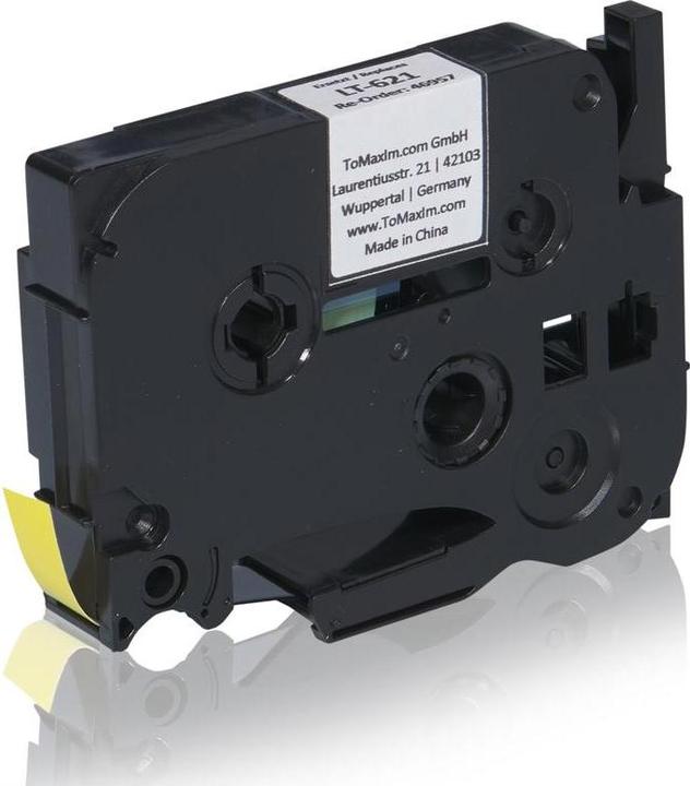 Inkadoo TZE621 P-Touch Farbband schwarz auf gelb Laminat 9mm x 8m Kompatibel, passend für