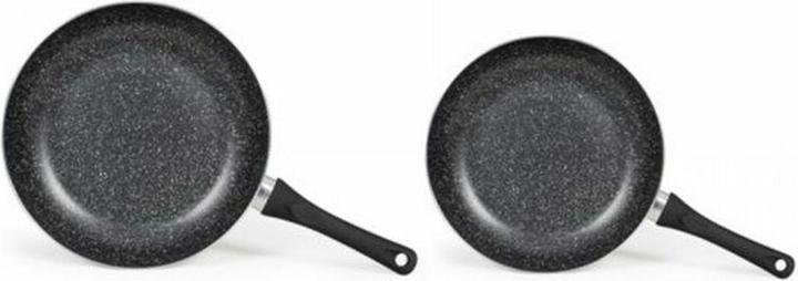 Image du produit Livoo Set de 2 poêles aspect pierre (24 cm, Ensemble de casseroles et de poêles de cuisson, Aluminium)