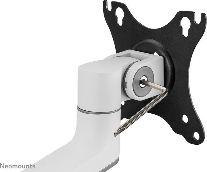 Actual product image Neomounts Table mount dual 100x100 -8kg 17-27"/h?v/incline/pivot/clamp/white? (Table, 27", 8 kg)