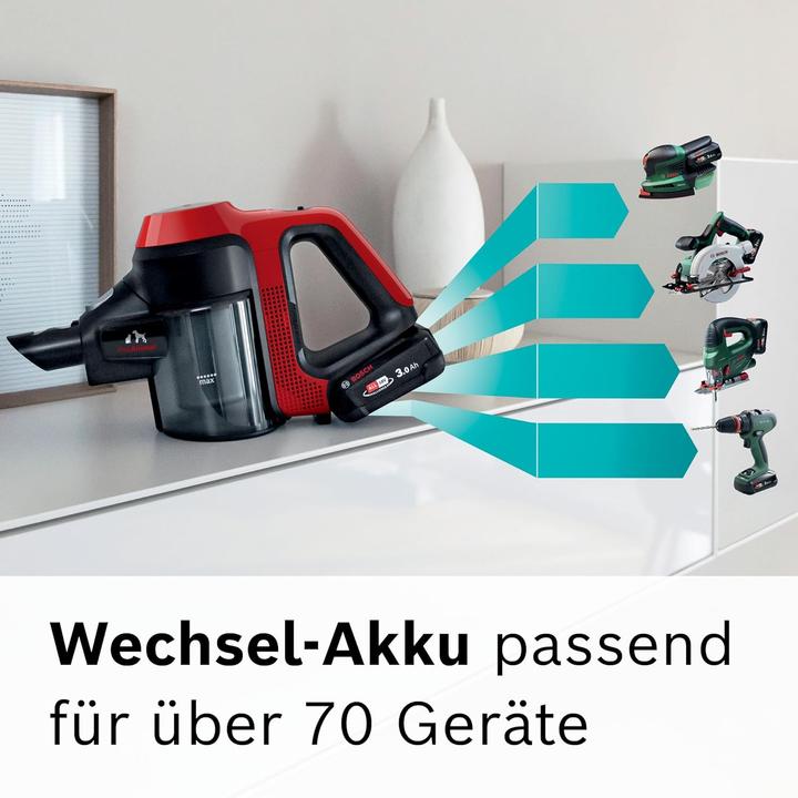 Produktbild Bosch Hausgeräte Unlimited 7 ProAnimal BKS711PET mit Knickrohr, Tornado Rot