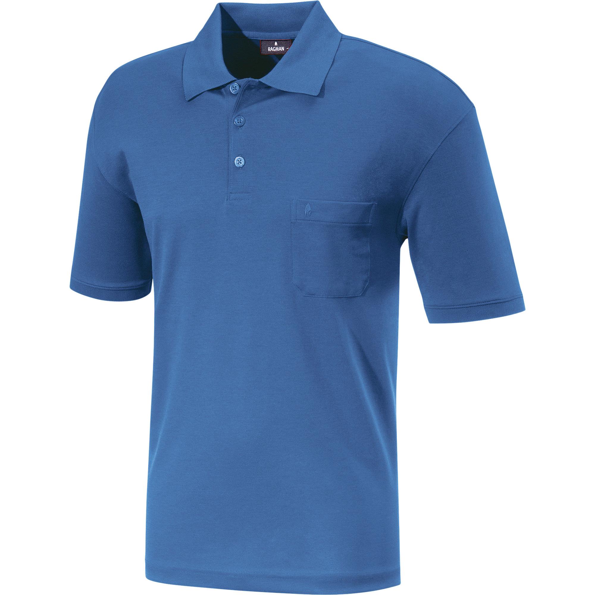 Ragman, Herren, Shirt, Herren-Poloshirt, Blau, (XXL)