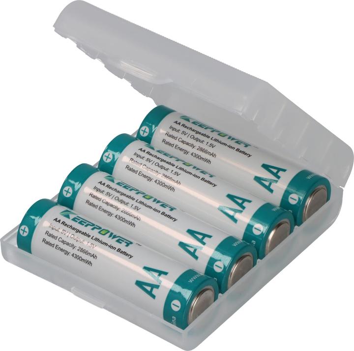 Produktbild Keeppower 4 Stück AA P1450i2 Li-Ion-Akku mit 1,5 V mit 2866 mAh und 4300mWh (4 Stk., AA, 2866 mAh)