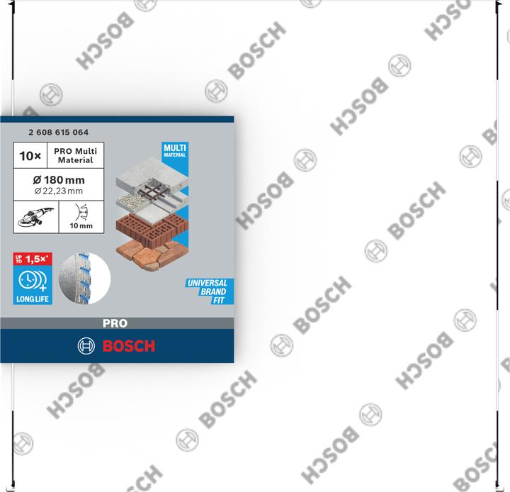 Image du produit Bosch Professional Zubehör Disque diamant PRO Multi Material, 180 x 22,23 mm